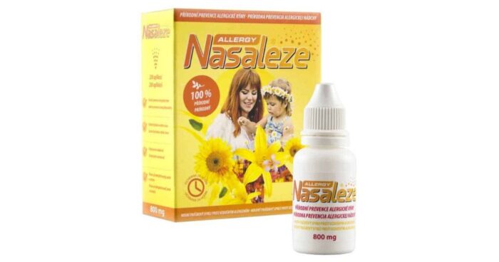Nosní bariérový sprej Nasaleze Allergy 800 mg je inovativní přírodní práškový sprej, který obsahuje hydroxypropylmethylcelulózu. Tato látka reaguje s vlhkou sliznicí, vytváří na ní gelovou ochranou vrstvu a působí jako bezbarvý, tenký filtr, který účinně zachytává vdechované škodlivé látky, alergeny a mikroorganismy.