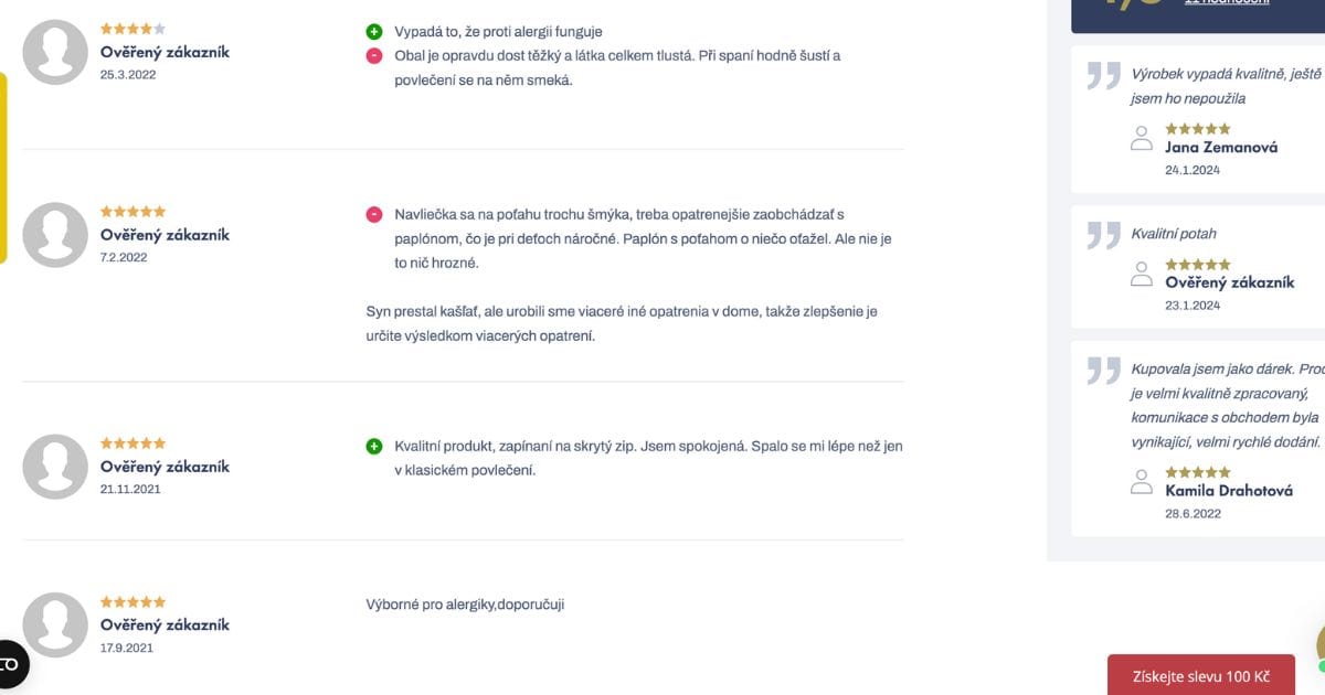 Kromě našeho hodnocení, vám doporučujeme, abyste si přečetli recenze ostatních uživatelů, kteří protiroztočový povlak na přikrývku u nanoSPACE zakoupili. Najdete je na oficiálních stránkách pod popisem produktu.