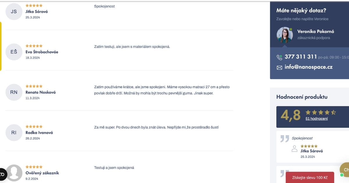 Protiroztočový povlak pro alergiky na matraci má opravdu úspěch a nejen u nás. Podívejte se, jak ho hodnotí jiní uživatelé, kteří svůj názor zveřejnili na webových stránkách nanoSPACE. Recenze najdete pod popisem produktu.