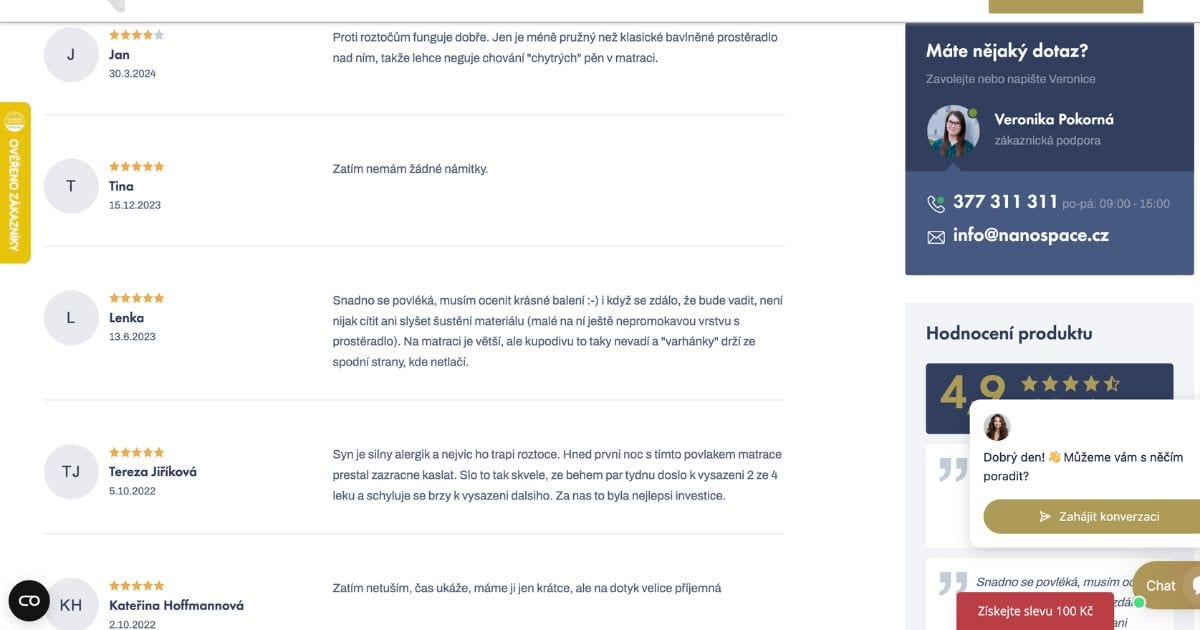 V každé recenzi se snažíme o to, abyste si o produktu udělali obrázek sami a do nákupu vás nenutili. I v případě povlaku na zip vám doporučujeme pročíst veřejně dostupné recenze lidí, kteří mají s povlakem od nanoSPACE zkušenosti.